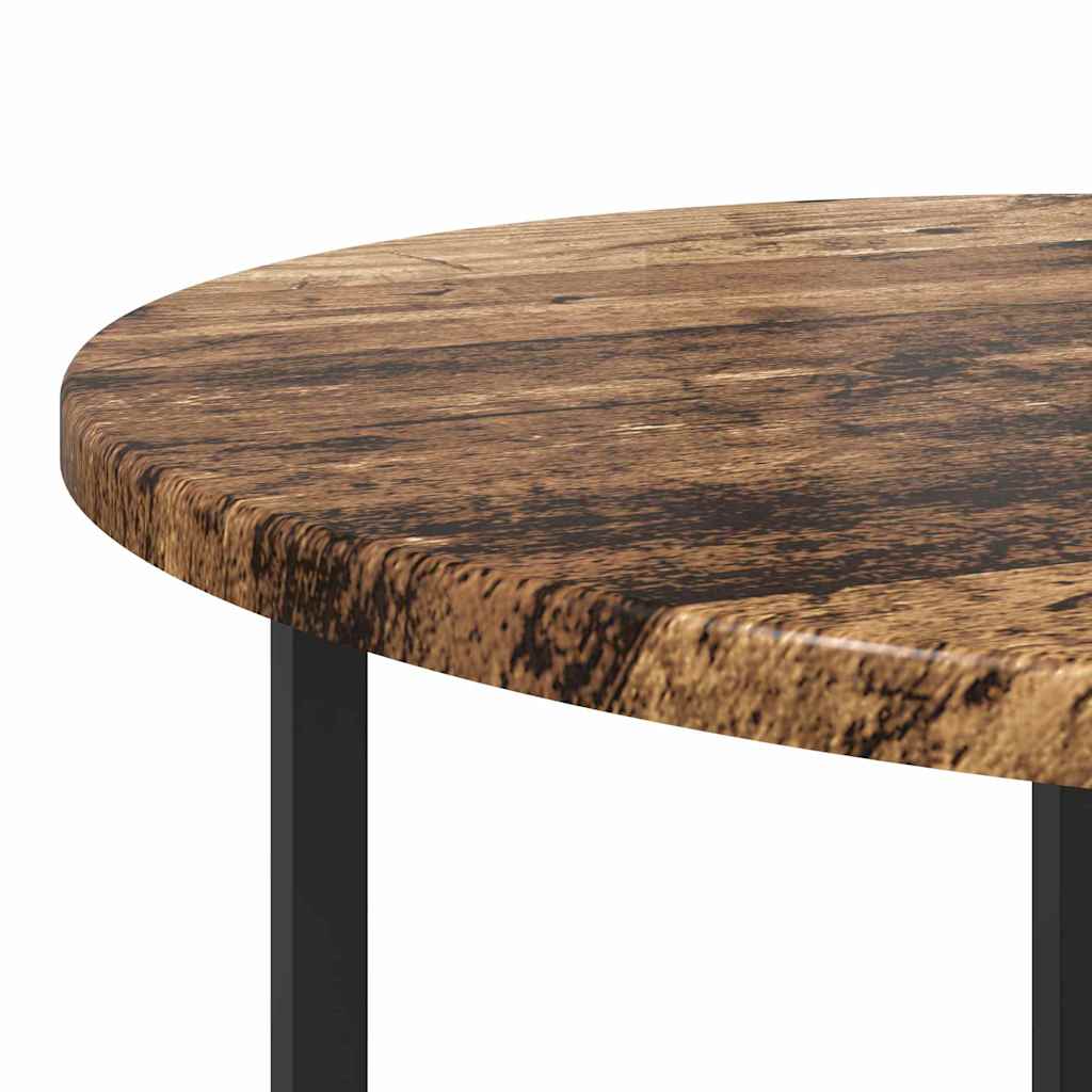 Conjunto de mesas auxiliares 2 pcs Madera envejecida y negra