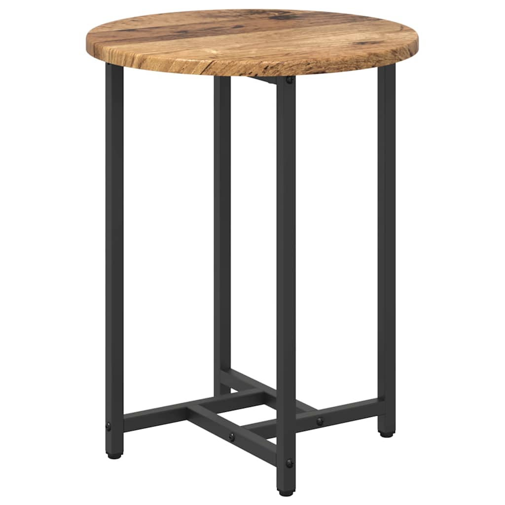 Conjunto de mesas auxiliares 2 pcs Madera envejecida y negra