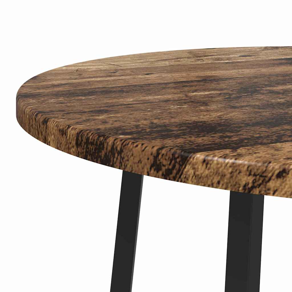 Conjunto de mesas auxiliares 2 pcs Madera envejecida y negra