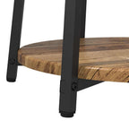 Conjunto de mesas auxiliares 2 pcs Madera envejecida y negra