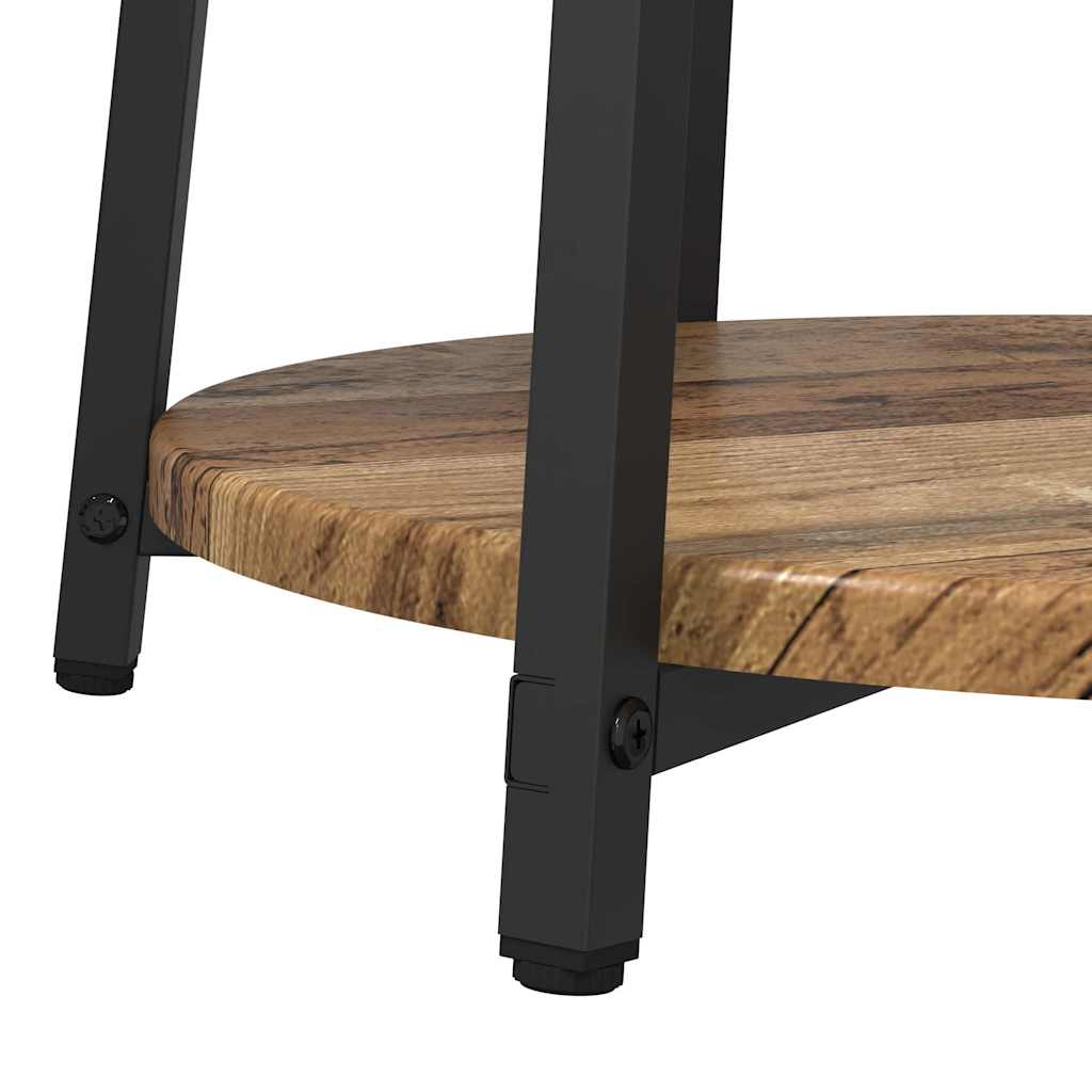 Conjunto de mesas auxiliares 2 pcs Madera envejecida y negra