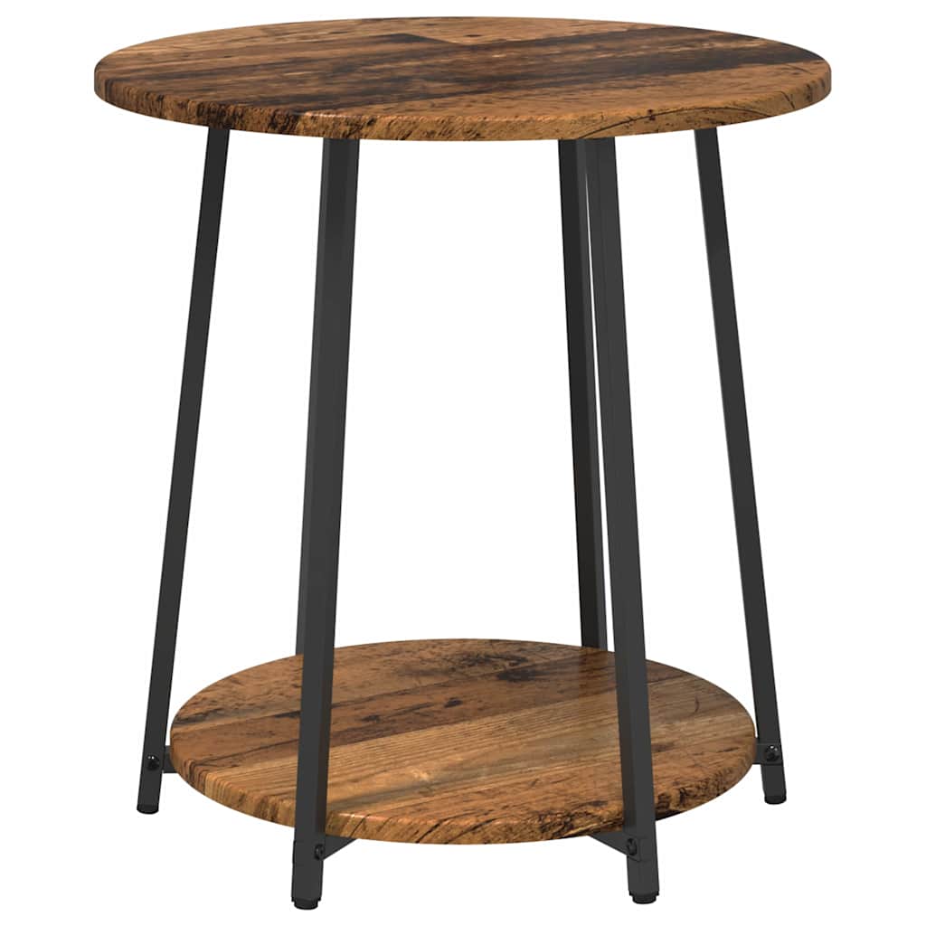 Conjunto de mesas auxiliares 2 pcs Madera envejecida y negra