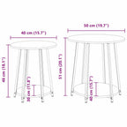 Conjunto de mesas auxiliares 2 pcs Madera envejecida y negra