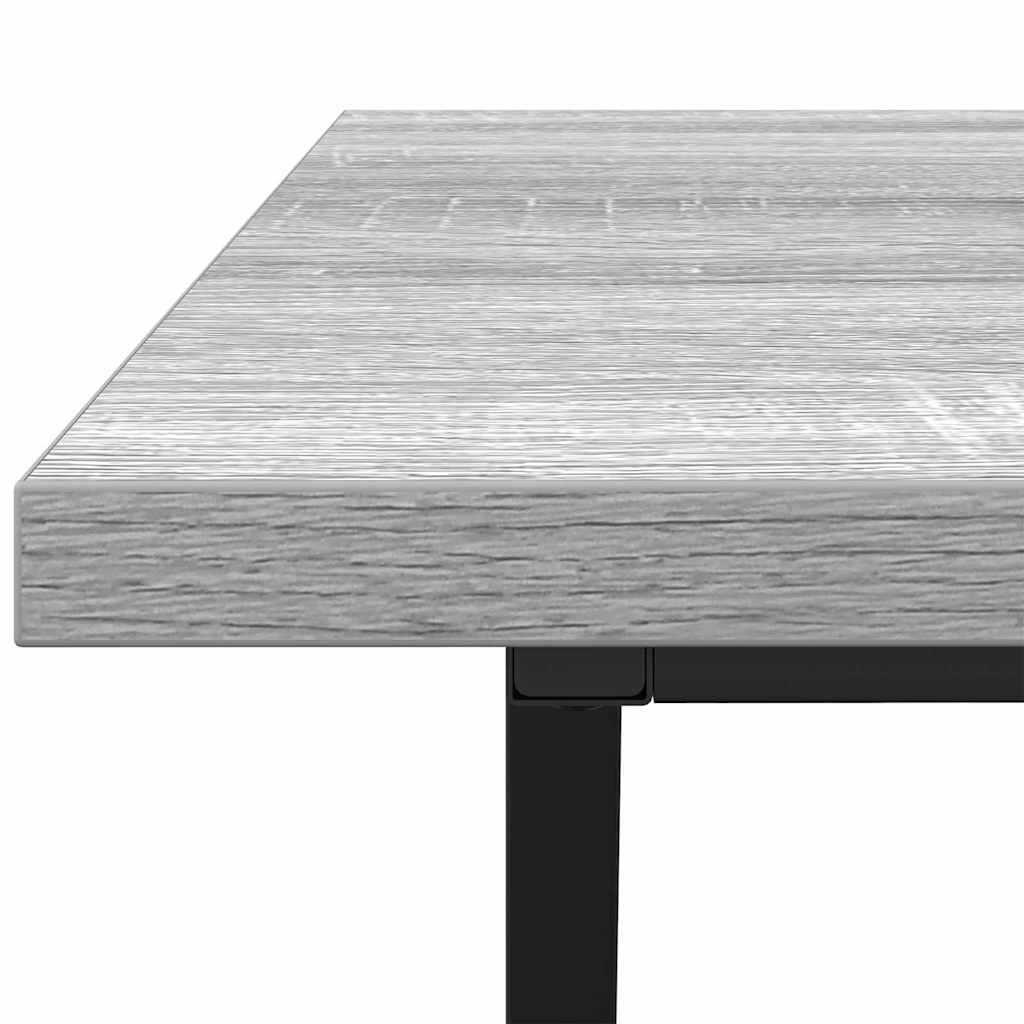 Mesa de Café Gris 100 x 50 x 40 cm Madera de Ingeniería y Metal
