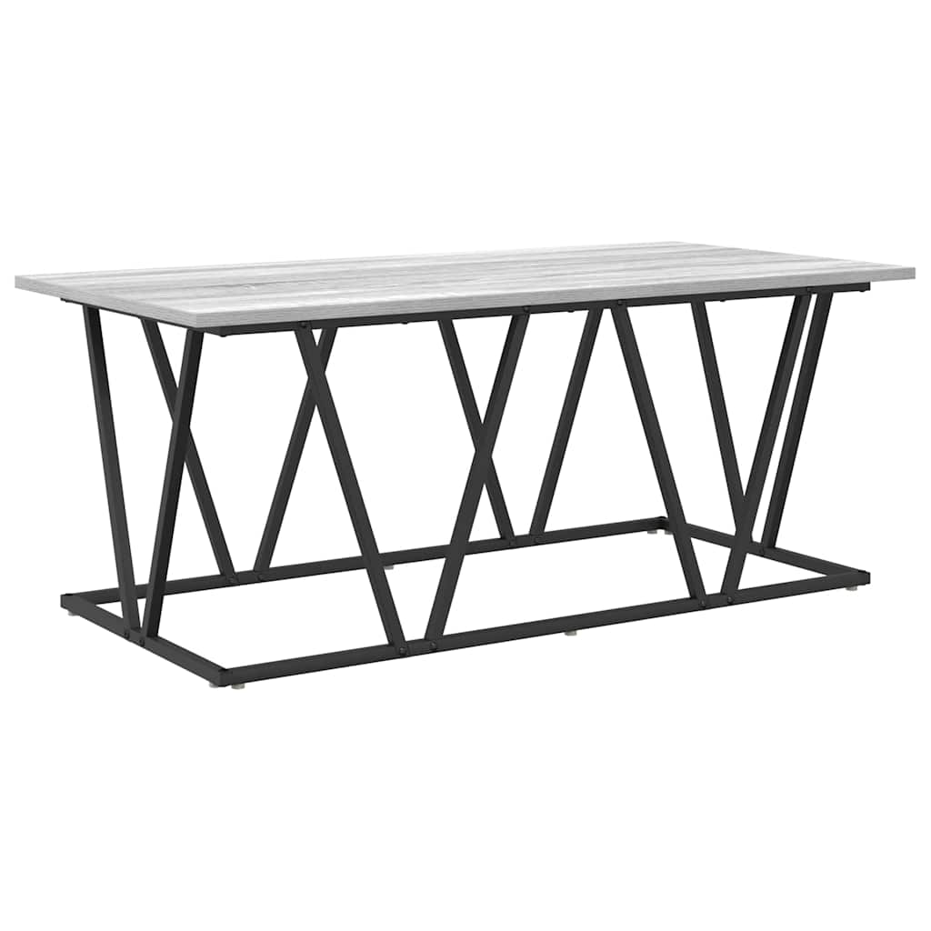 Mesa de Café Gris 100 x 50 x 40 cm Madera de Ingeniería y Metal