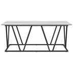 Mesa de Café Gris 100 x 50 x 40 cm Madera de Ingeniería y Metal