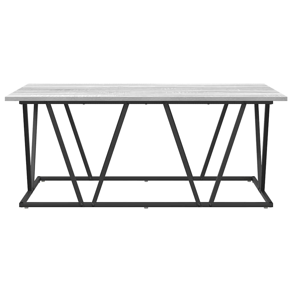 Mesa de Café Gris 100 x 50 x 40 cm Madera de Ingeniería y Metal