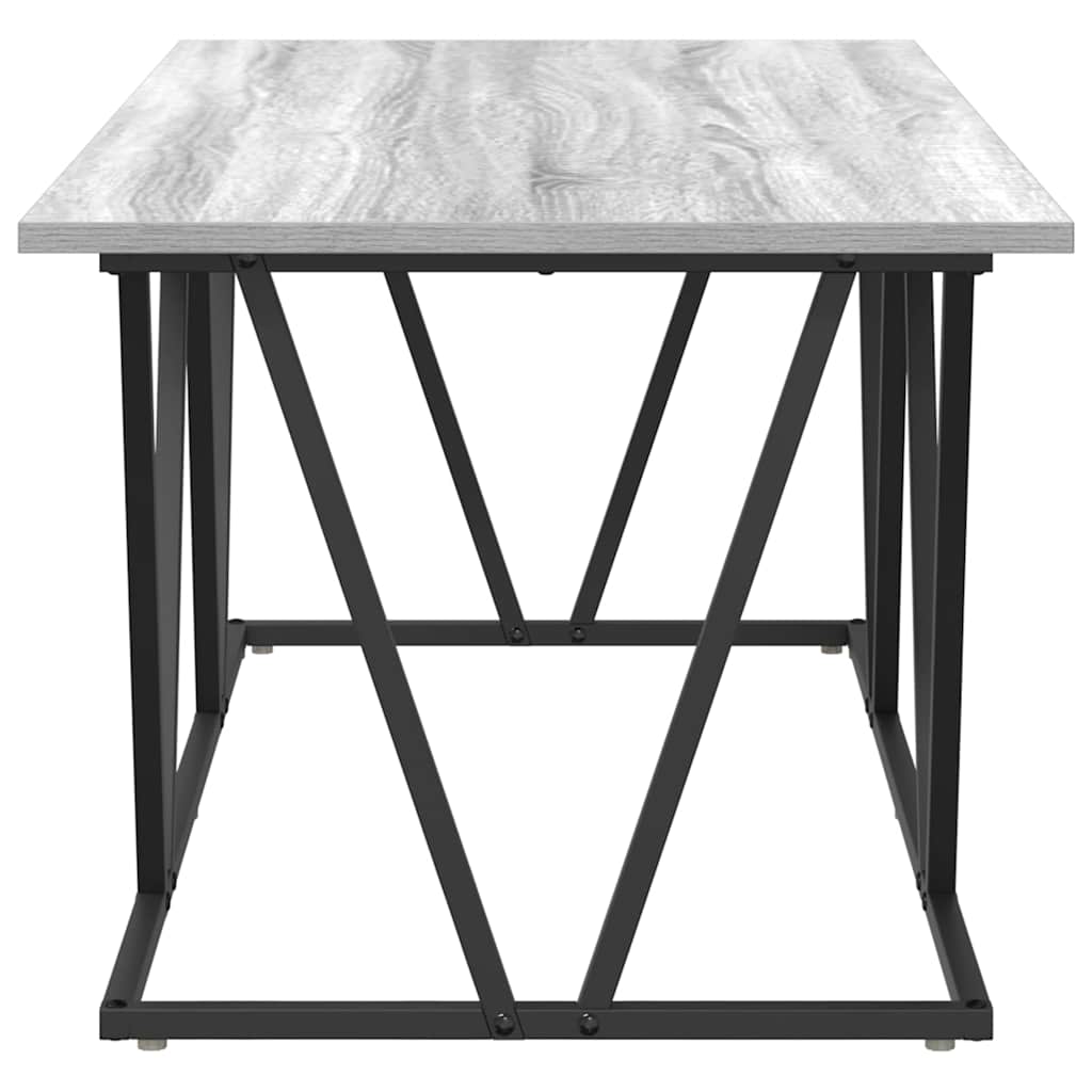 Mesa de Café Gris 100 x 50 x 40 cm Madera de Ingeniería y Metal