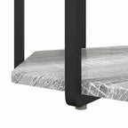 Conjunto de mesas auxiliares con estante 2 pcs Gris