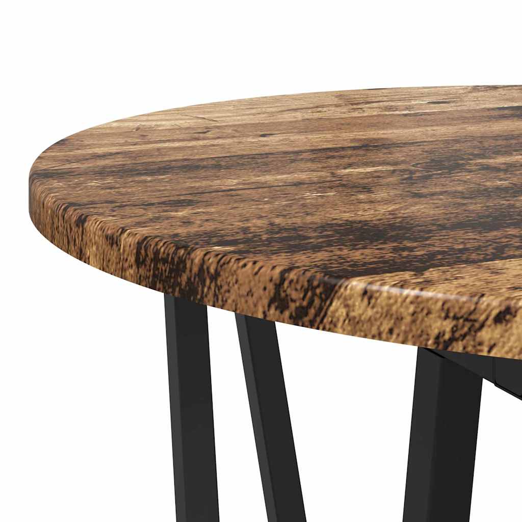 Conjunto de mesas auxiliares 2 pcs Madera envejecida y negra