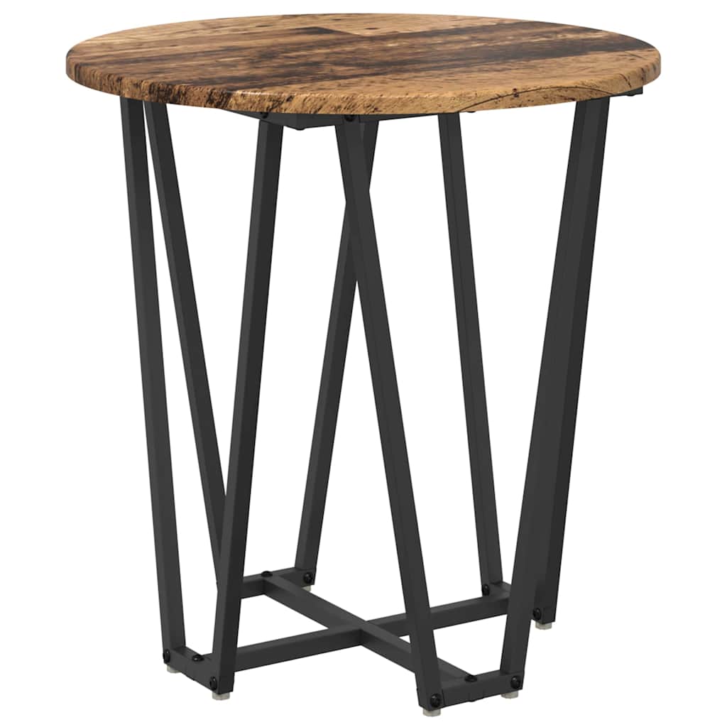 Conjunto de mesas auxiliares 2 pcs Madera envejecida y negra