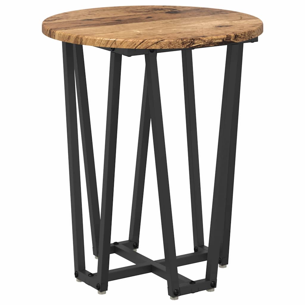 Conjunto de mesas auxiliares 2 pcs Madera envejecida y negra
