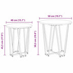 Conjunto de mesas auxiliares 2 pcs Madera envejecida y negra