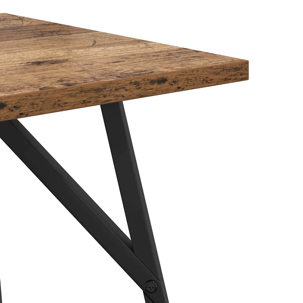Conjunto de mesas auxiliares 2 pcs Madera envejecida y negra