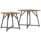 Conjunto de mesas auxiliares 2 pcs Madera envejecida y negra