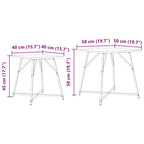 Conjunto de mesas auxiliares 2 pcs Madera envejecida y negra