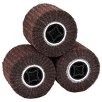 Rodillos de Lijado 3 pcs Marrón 12 x 12 x 10 cm Fibra sintética