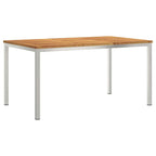 MesadeComedor Marrón 150 x 90 x 75 cm Madera de Acacia Sólida