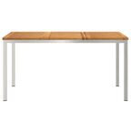 MesadeComedor Marrón 150 x 90 x 75 cm Madera de Acacia Sólida