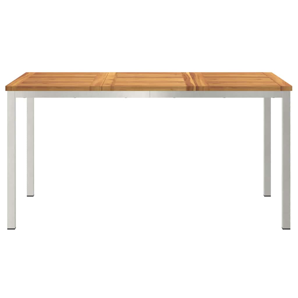 MesadeComedor Marrón 150 x 90 x 75 cm Madera de Acacia Sólida