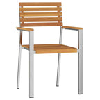 Silla de Jardín 2 pcs Aceite Natural Madera de Acacia Sólida