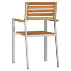 Silla de Jardín 2 pcs Aceite Natural Madera de Acacia Sólida