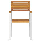 Silla de Jardín 2 pcs Aceite Natural Madera de Acacia Sólida