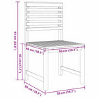 Silla de Jardín 2 pcs Marrón 50 x 50 x 91cm