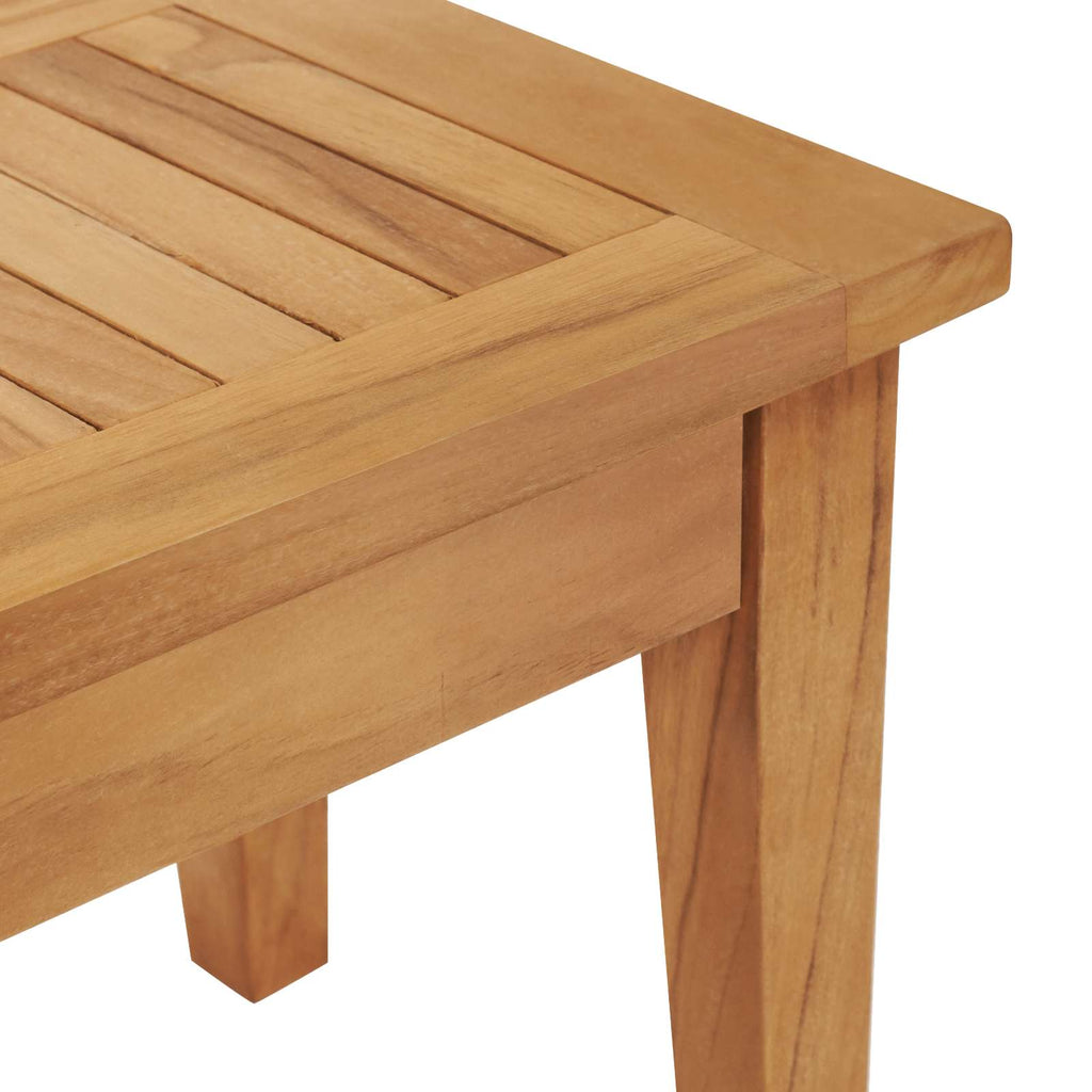 Conjunto de banco y mesa de jardín 2 pcs Crema y marrón