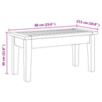 Conjunto de banco y mesa de jardín 2 pcs Crema y marrón