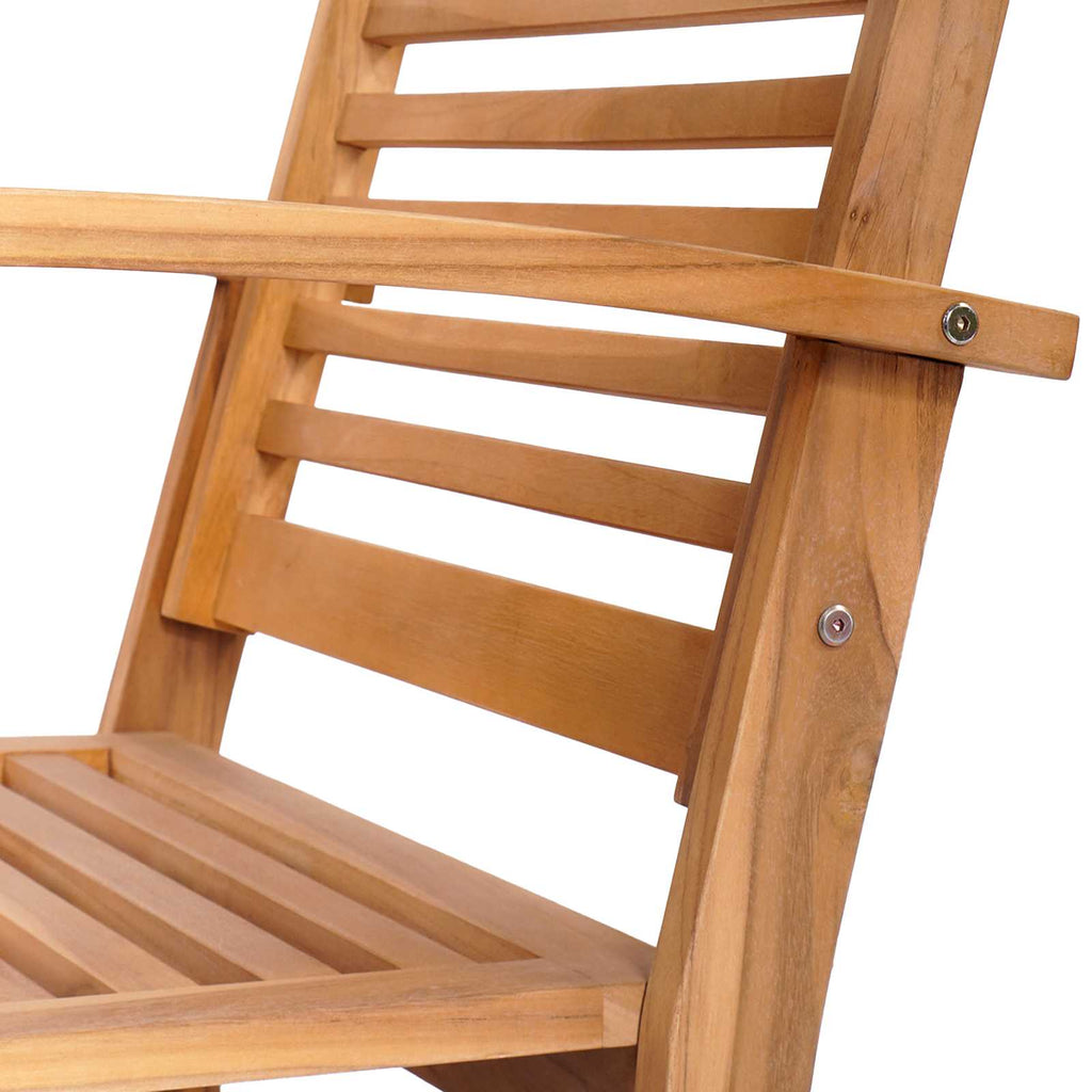 Silla 2 Pieza Marrón 65 x 60 x 76,5 cm Madera de teca maciza