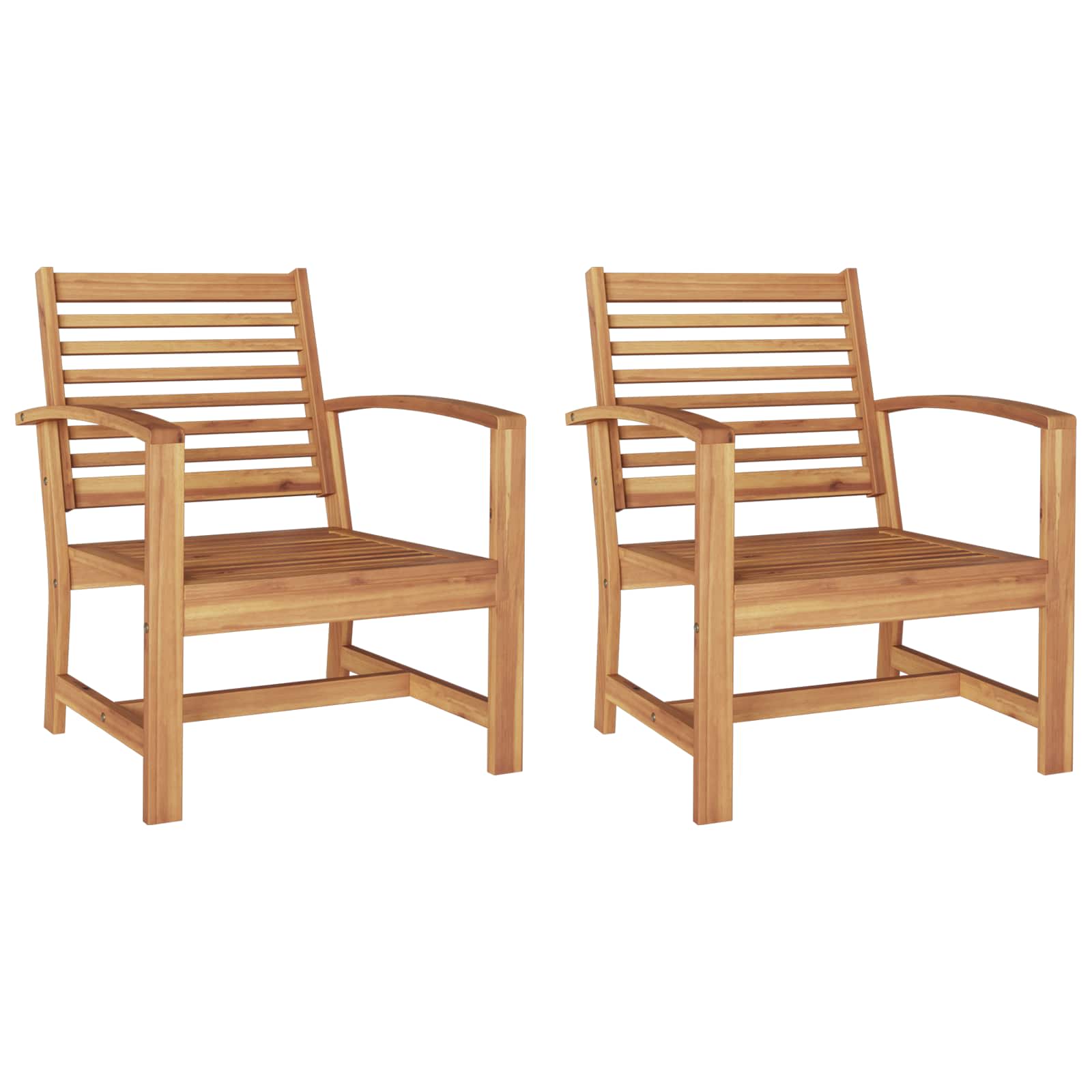 Silla 2 Pieza Marrón 65 x 60 x 76,5 cm Madera de teca maciza