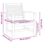Silla 2 Pieza Marrón 65 x 60 x 76,5 cm Madera de teca maciza