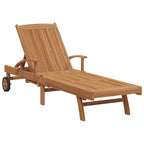 Tumbona con cojín 1-persona 2 pcs Marrón Madera de teca maciza
