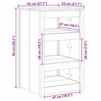 Mueble de Cocina MEPPEL 55 x 55 x 92 cm Madera de pino macizo