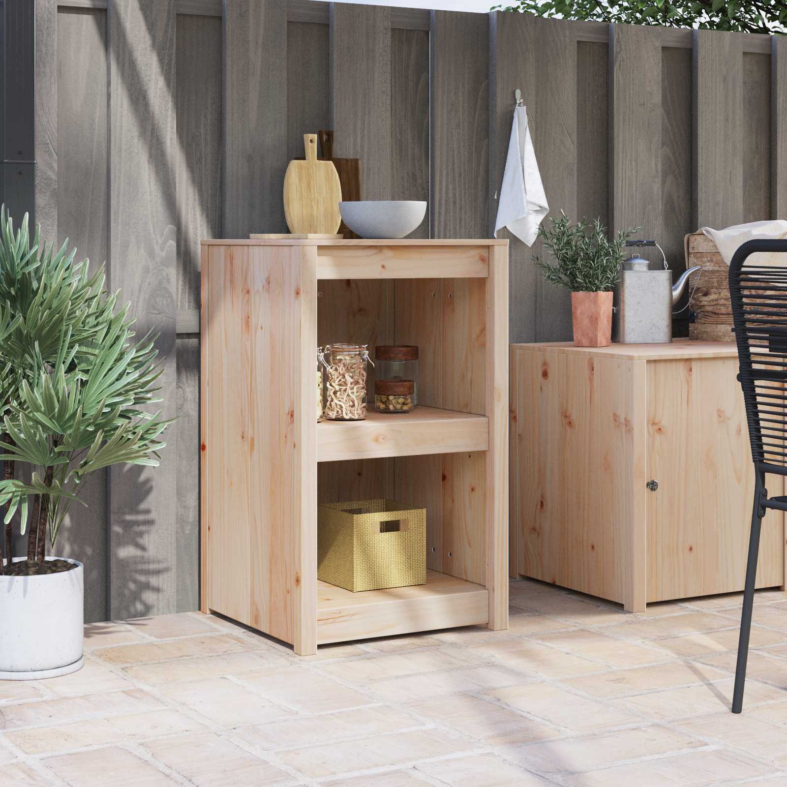 Mueble de Cocina MEPPEL 55 x 55 x 92 cm Madera de pino macizo