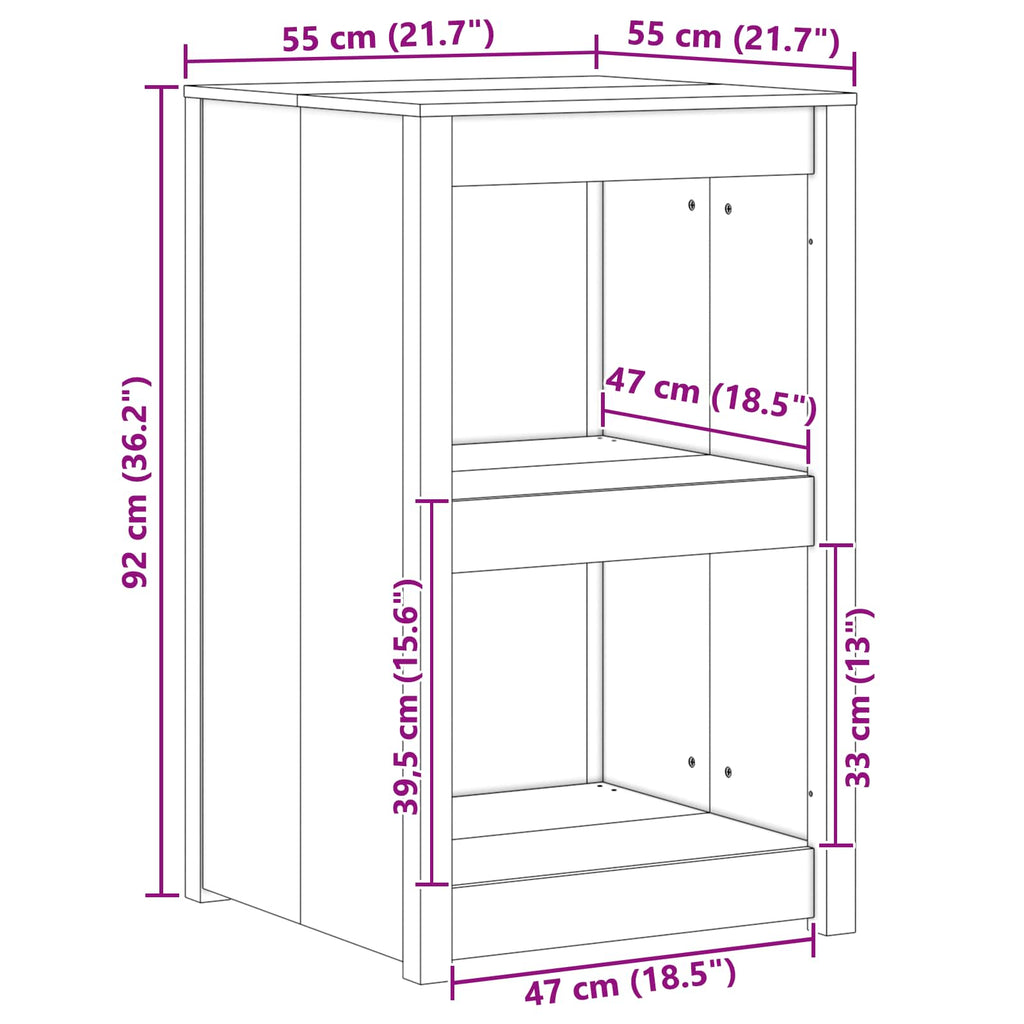 Mueble de Cocina MEPPEL 55 x 55 x 92 cm Madera de pino macizo