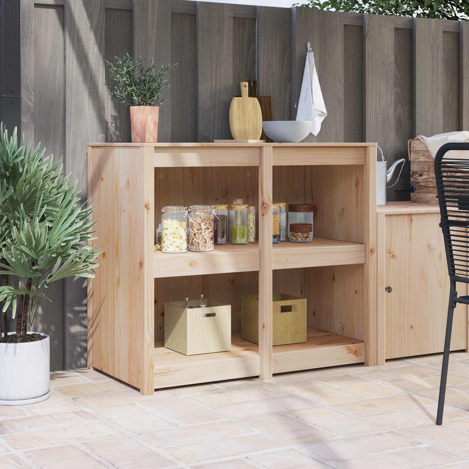 Kitchen cabinet with shelf MEPPEL Warm 106 x 55 x 92 cm