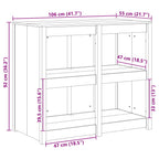 Mueble de Cocina con estante MEPPEL Cálido 106 x 55 x 92 cm