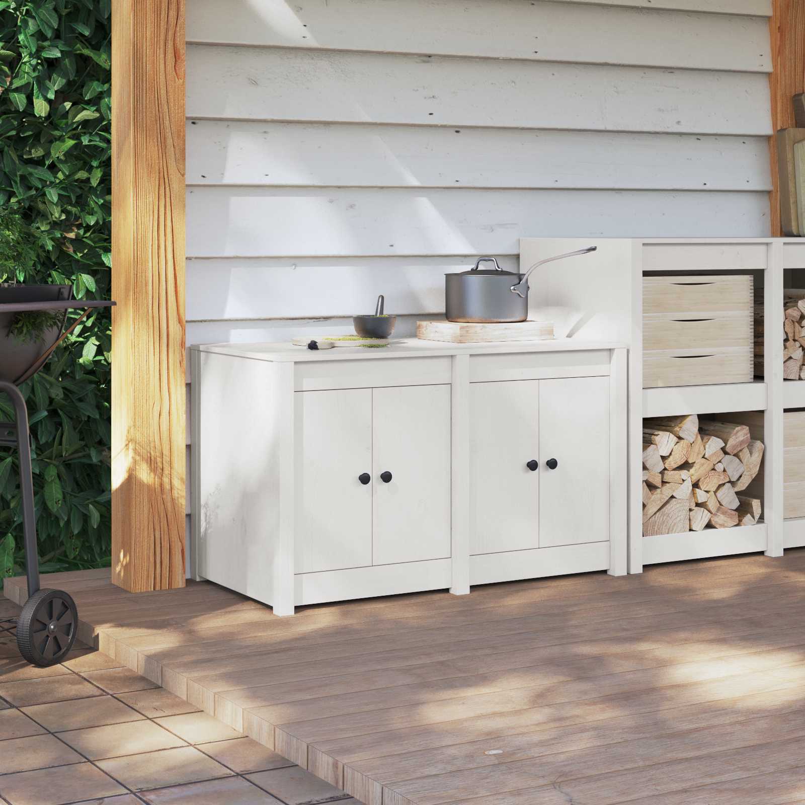 Mueble de Cocina MEPPEL 106 x 55 x 64 cm Madera maciza de Pino