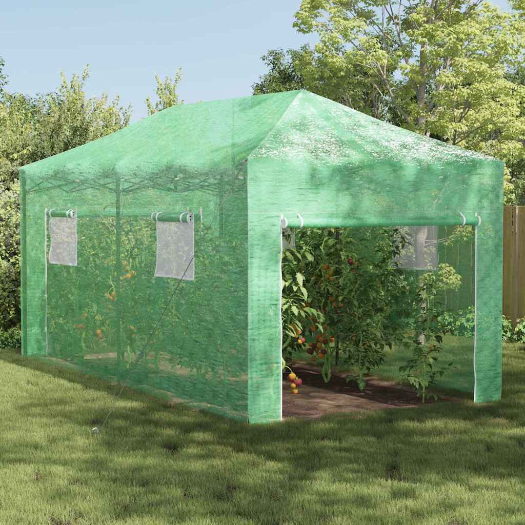 Pop-up Greenhouse Green 200 x 200 x 300 cm Iron