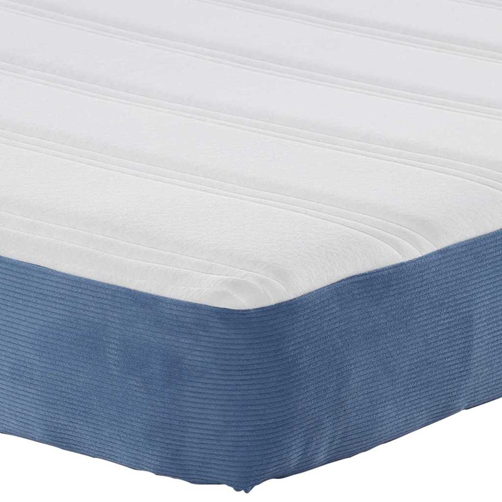 Colchón de Cama con colchón Azul 100 x 200 cm tela