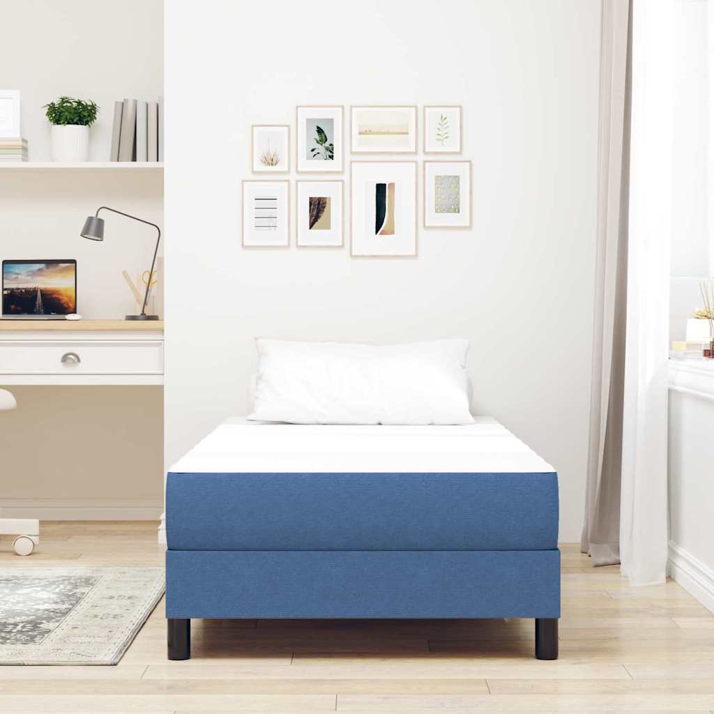 Colchón de Cama con colchón Azul 100 x 200 cm tela