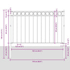Elemento de cerca ASSEN 170 x 130 cm Acero