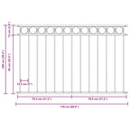 Elemento de cerca ASSEN 170 x 100 cm Acero