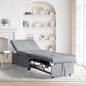 Dark Yellow Fold-Out Sofa Bed 194 x 50 x 82 cm Fabric