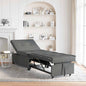 Dark Yellow Fold-Out Sofa Bed 194 x 50 x 82 cm Fabric