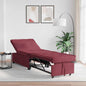Dark Yellow Fold-Out Sofa Bed 194 x 50 x 82 cm Fabric