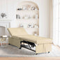 Dark Yellow Fold-Out Sofa Bed 194 x 50 x 82 cm Fabric