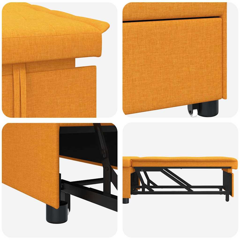 Sofá cama desplegable Amarillo oscuro 194 x 50 x 82 cm tela